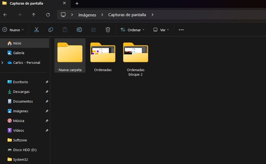 Nouveau dossier d'explorateur de fichiers