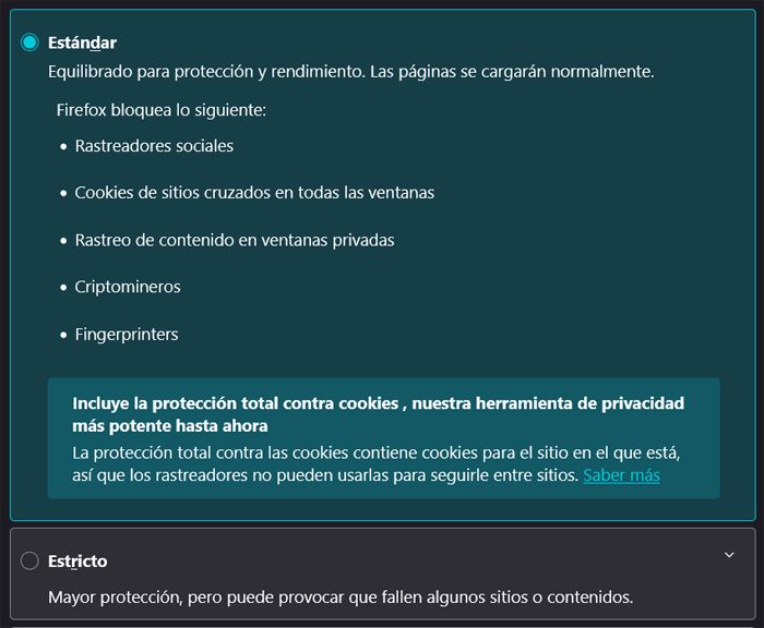 confidentialité de Firefox