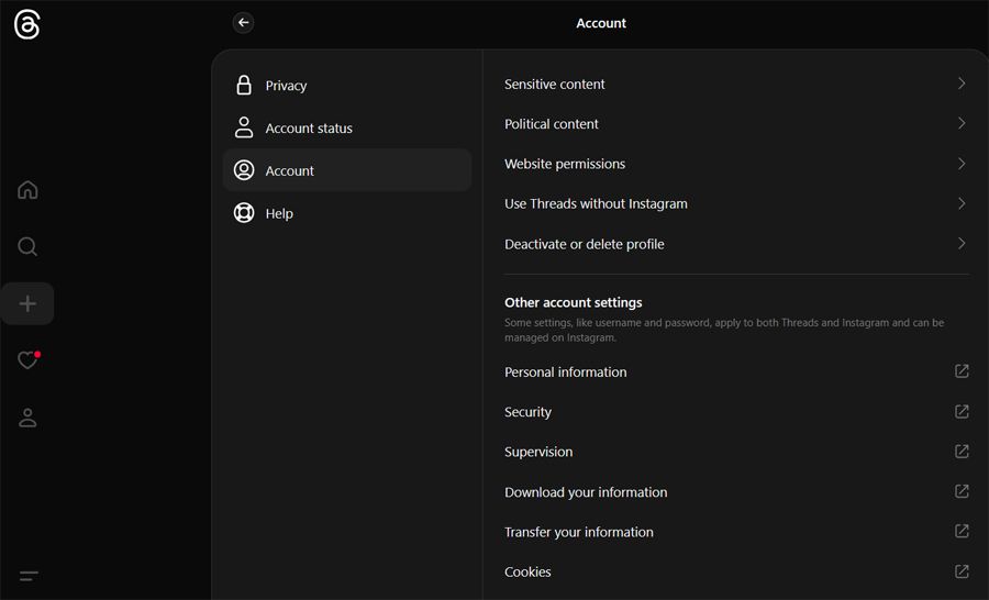 Configuration du fil