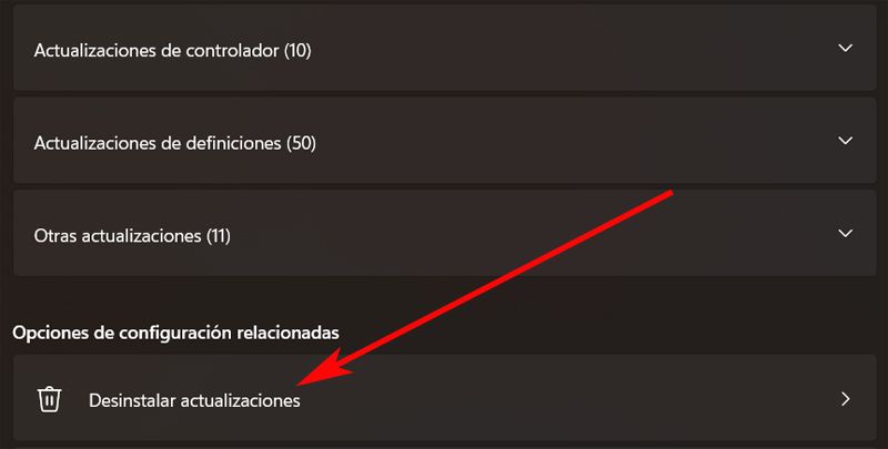 Désinstaller les mises à jour Windows