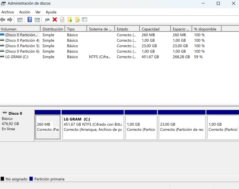 gestionnaire de disque
