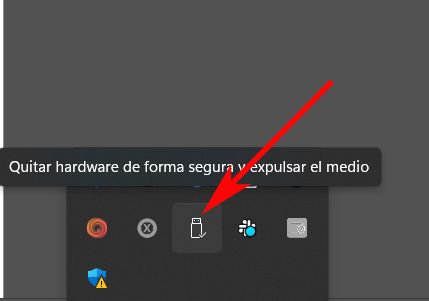 Icône de la barre USB