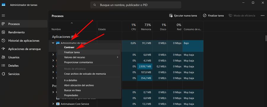 Fin du gestionnaire de tâches