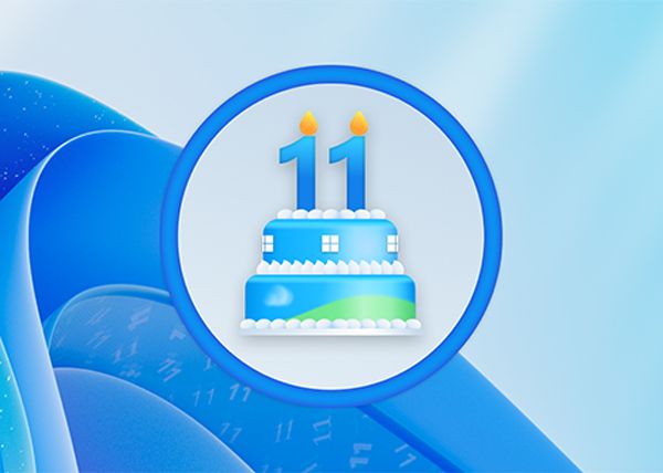 Gâteau Microsoft du 11e anniversaire