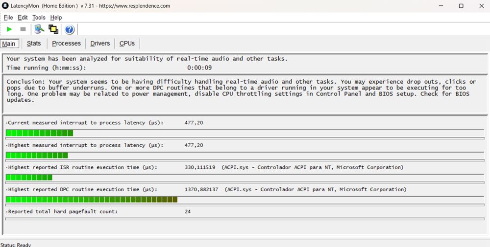 Interface LatenceMon
