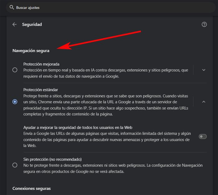 Navigation sécurisée dans Chrome