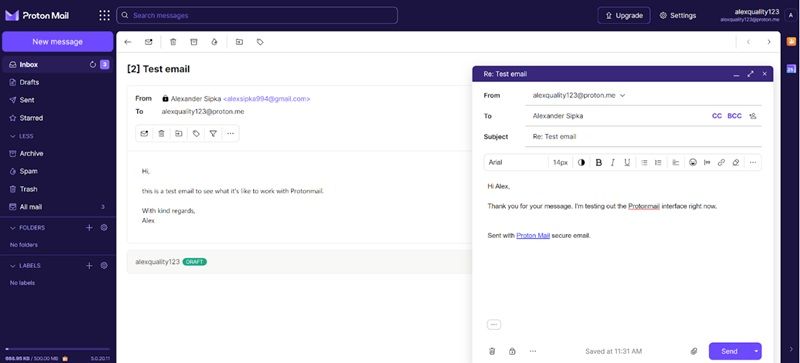 courrier à protons
