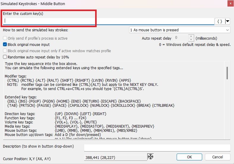 Configurer les clés