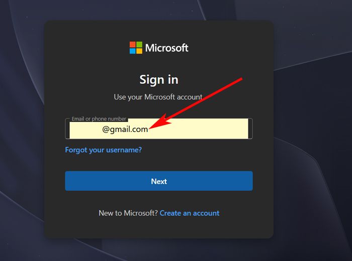 accéder au compte Microsoft