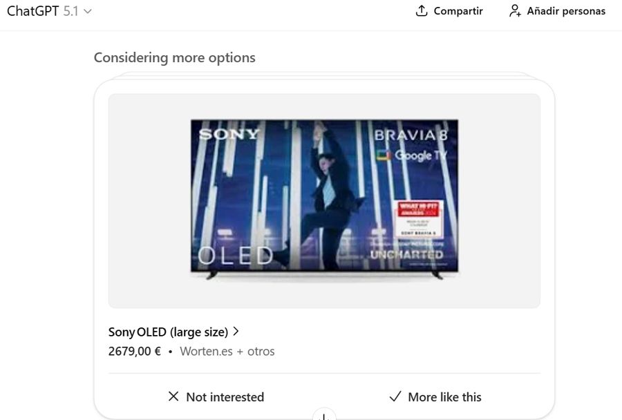 télé chatgpt shopping