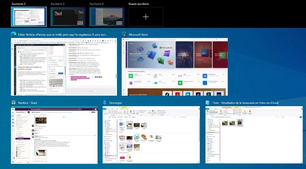 Bureaux virtuels Windows