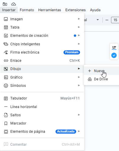 Dessiner Google Docs