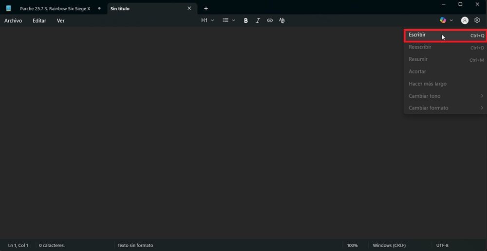 Fonction d'écriture