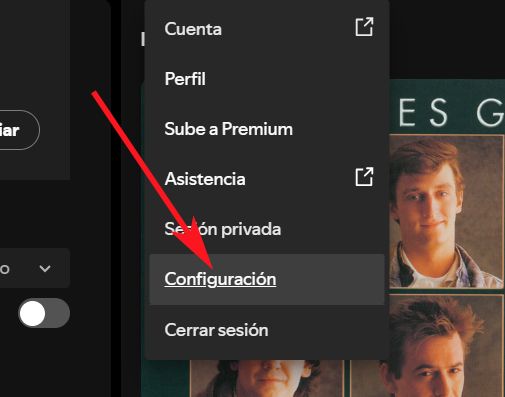 ouvrir les paramètres Spotify