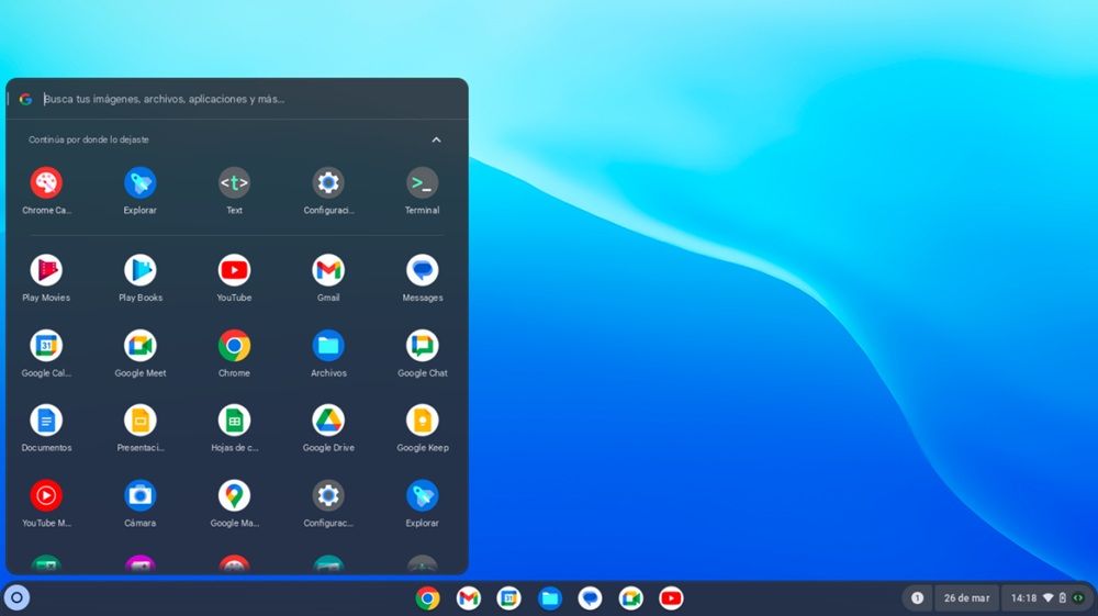 Interface ChromeOS Flex