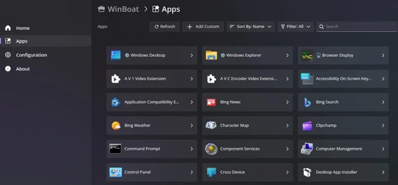 applications en winboat