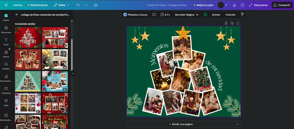 Modèle de collage de Noël gratuit avec Canva
