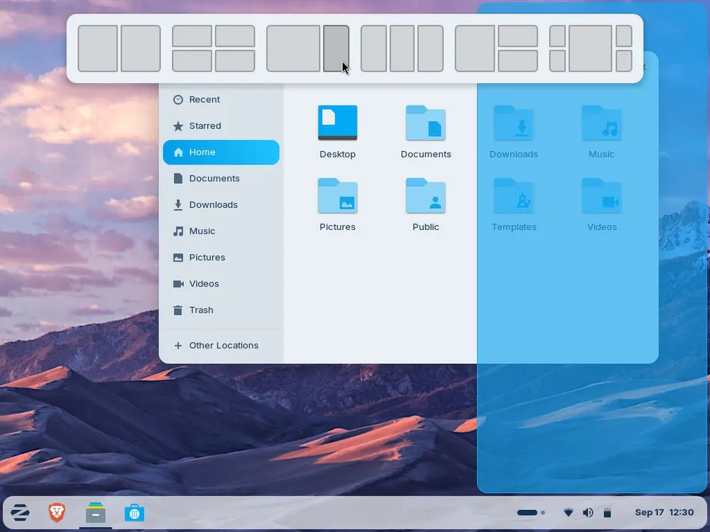 Zorin OS 18 - Fenêtres mosaïque