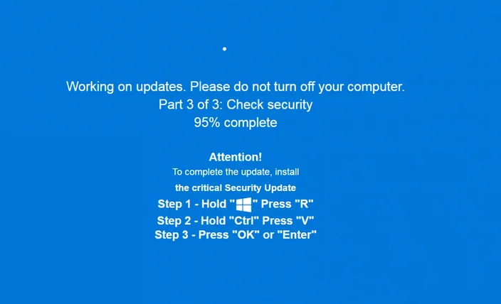 fausse mise à jour de Windows