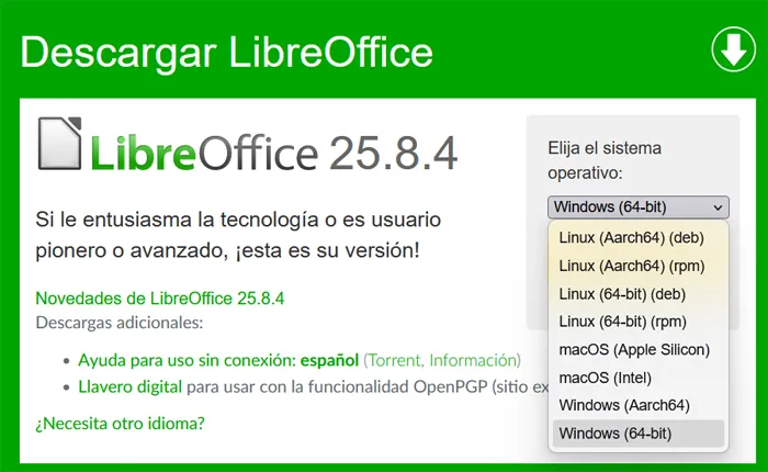 téléchargement web libreoffice