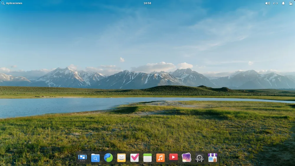 Bureau appartenant au système Linux Elementary OS 8.0