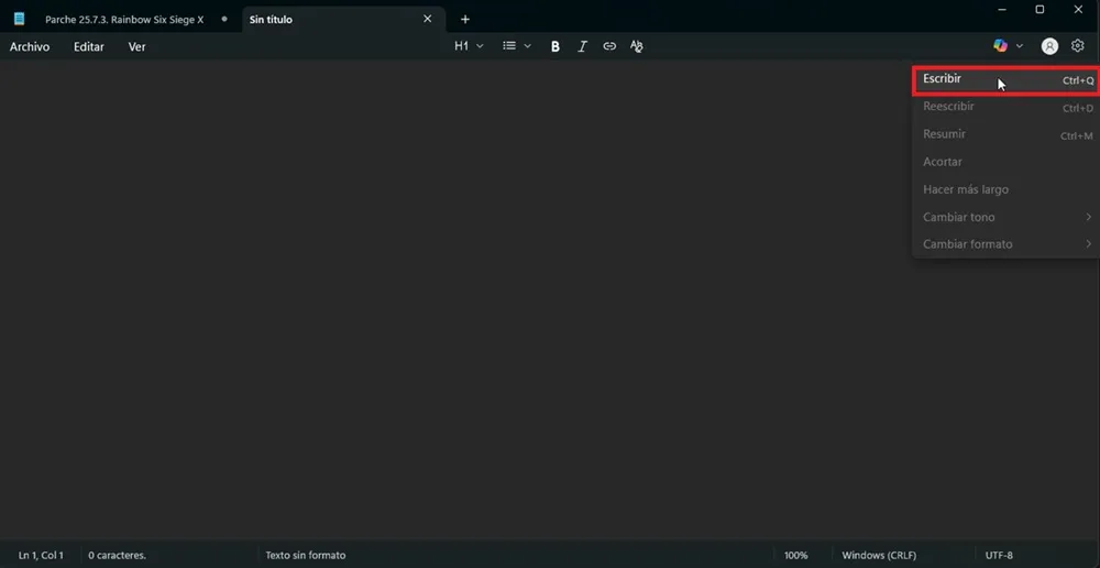 Fonction d'écriture