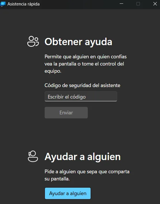 Application Windows intégrée appelée Quick Assistance.