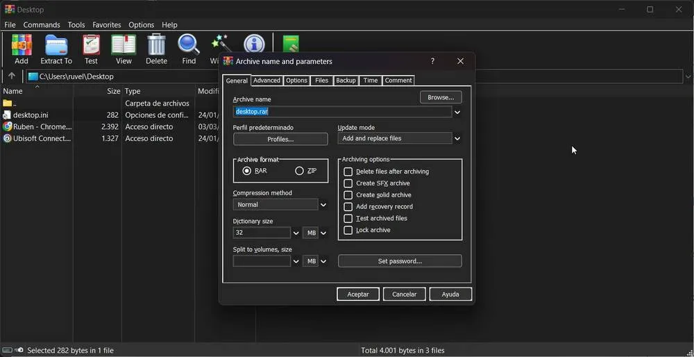 WinRAR 7.10 Mode sombre
