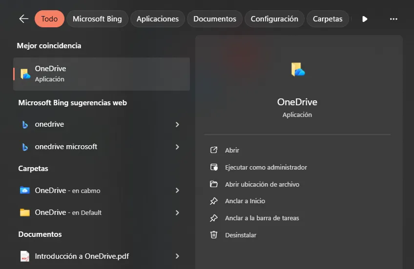 Processus de suppression de OneDrive