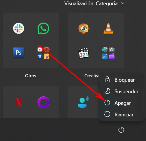 éteindre Windows 11