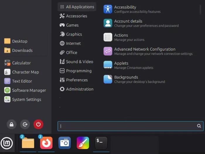 applications Linux Mint
