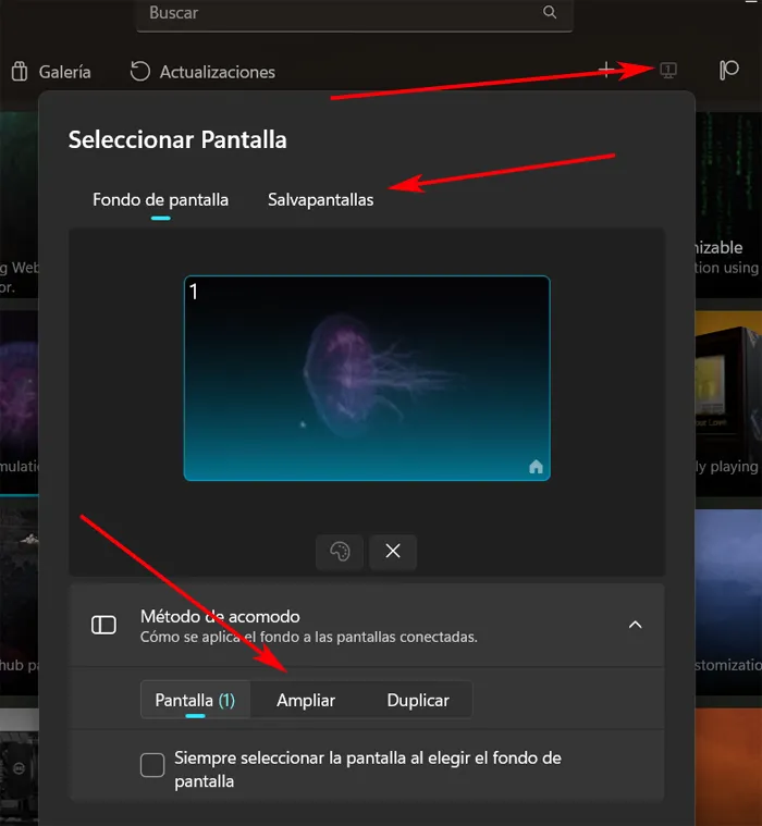 Personnalisation des arrière-plans animés pour Windows avec le programme.