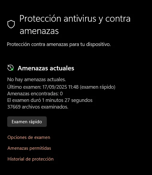 Exécutez une analyse rapide dans l'antivirus intégré au système, Windows Defender.