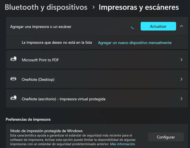 Configuration d'une nouvelle imprimante dans l'application Windows 11.