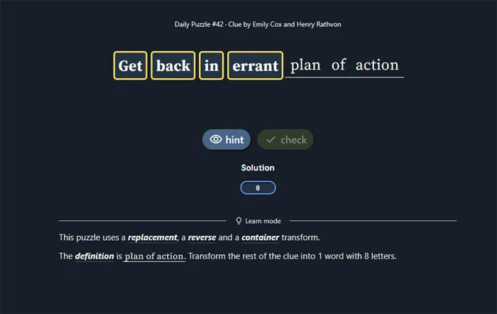 Puzzle du jour du jeu Parseword