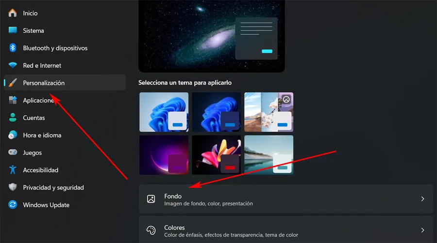 Application Paramètres pour modifier l’arrière-plan de Windows.