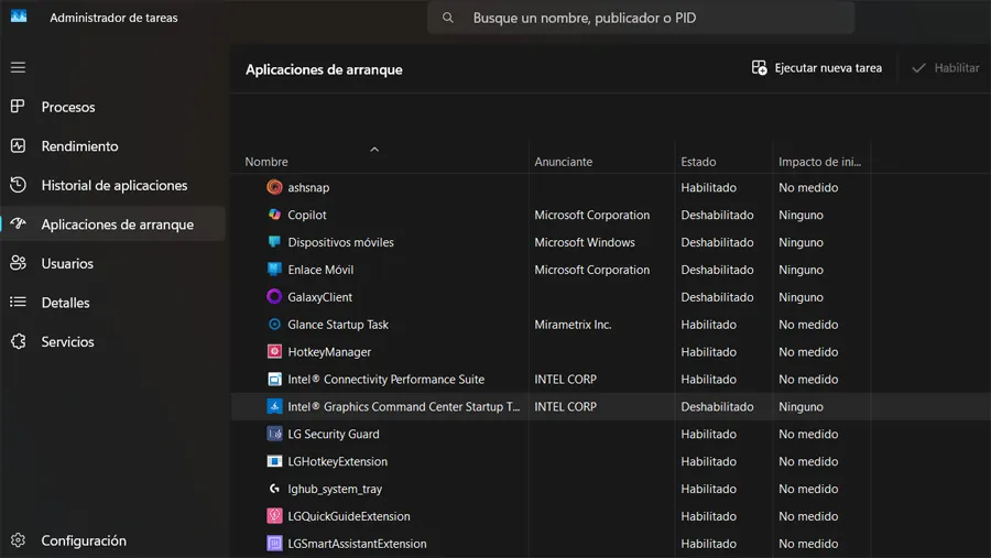 Applications configurées au démarrage de Windows.