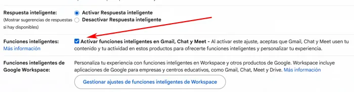 Supprimez toute l'IA du gestionnaire Gmail.