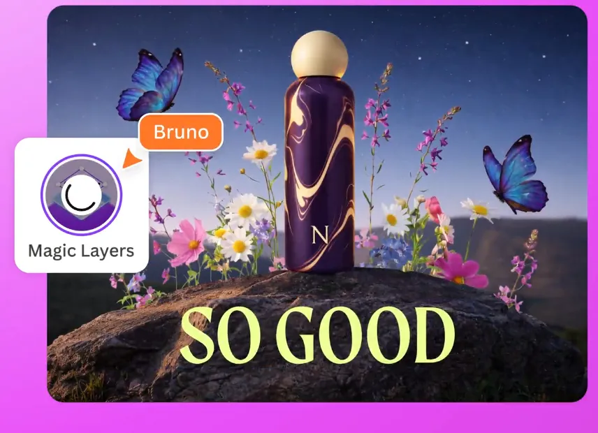 Fonction IA de Canva Magic Layers.