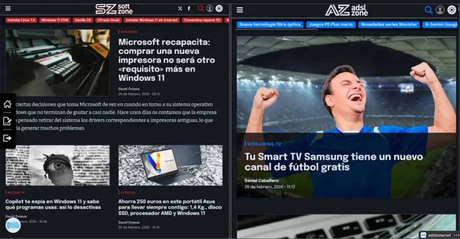 Fonctionnalité de fenêtre divisée de Firefox.