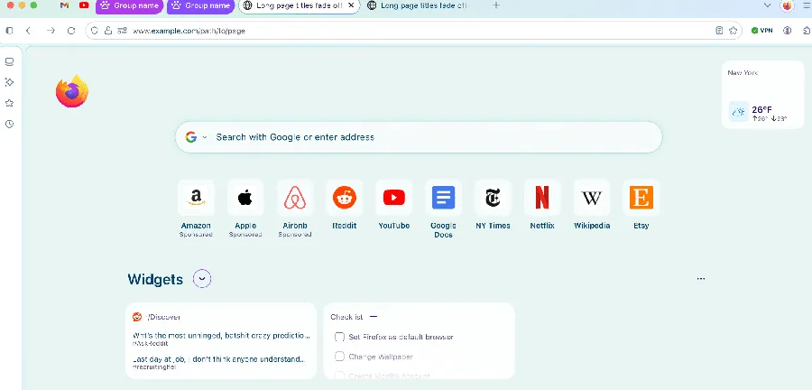 Nouvelle interface Mozilla Firefox