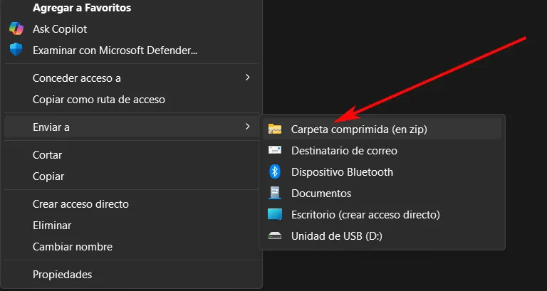 Ajouter des fichiers ZIP Windows natifs