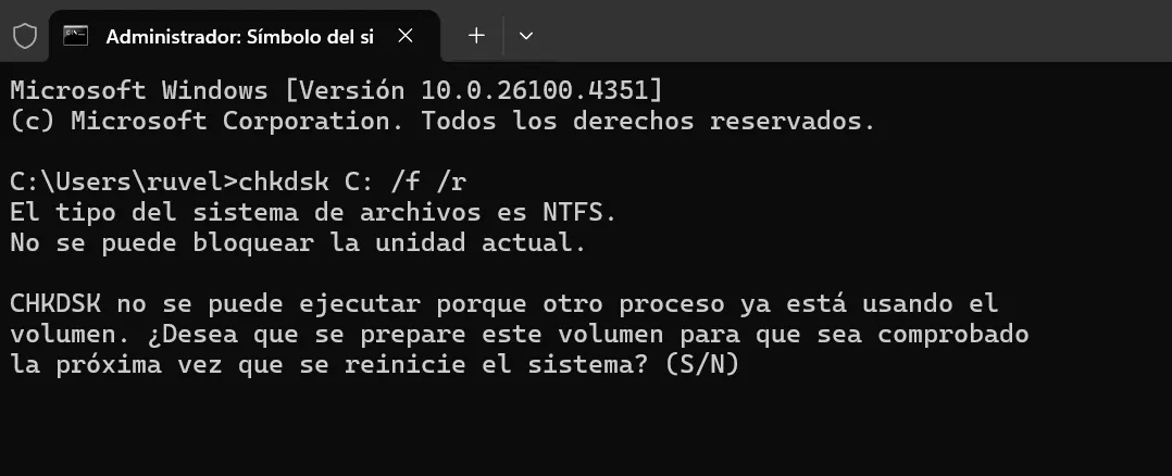 Commande CHKDSK dans Windows 11