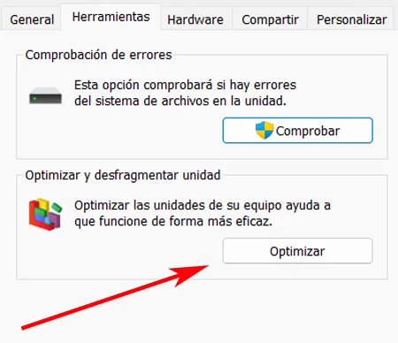 Fonctionnalité de défragmentation de disque sous Windows.