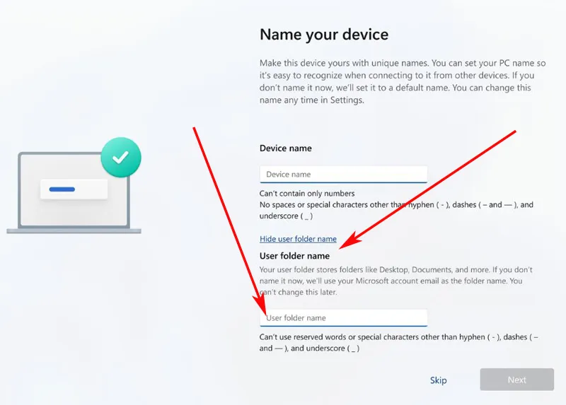 Renommer le dossier utilisateur dans Windows 11.