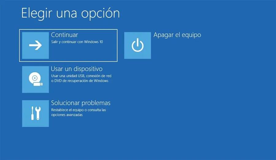 Environnement de récupération Winre ou Windows