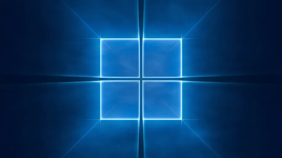 Concept du logo Windows 10 en arrière-plan.