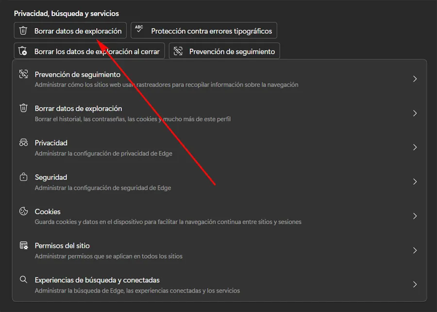 Effacer les données Microsoft Edge