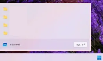 Nouvelle boîte d'exécution de Windows 11.