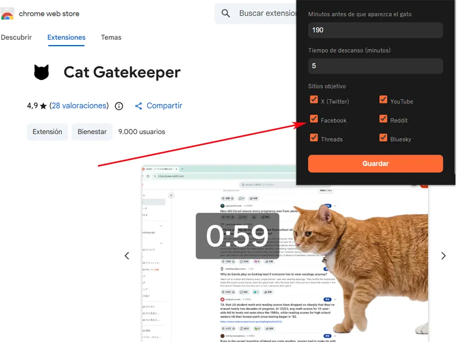 Extension Chrome Cat Gatekeeper